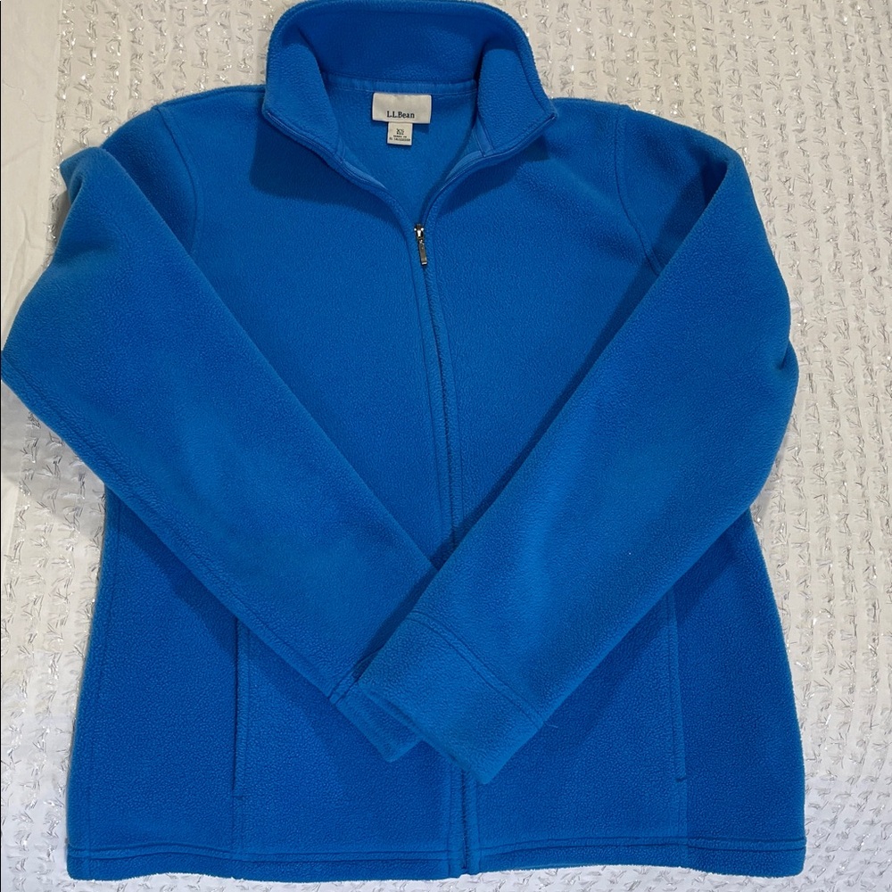 L.L. Bean Vibrant Blue Zip-Up Fleece
